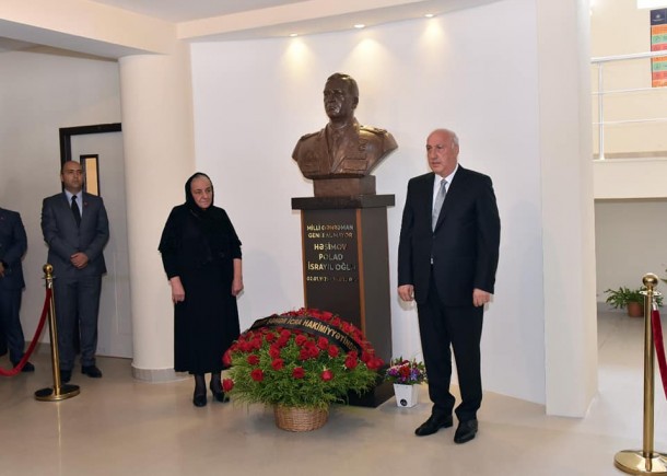 Sumqayıtda Polad Həşimovun büstünün və xatirə muzeyinin açılışı olub - FOTOLAR