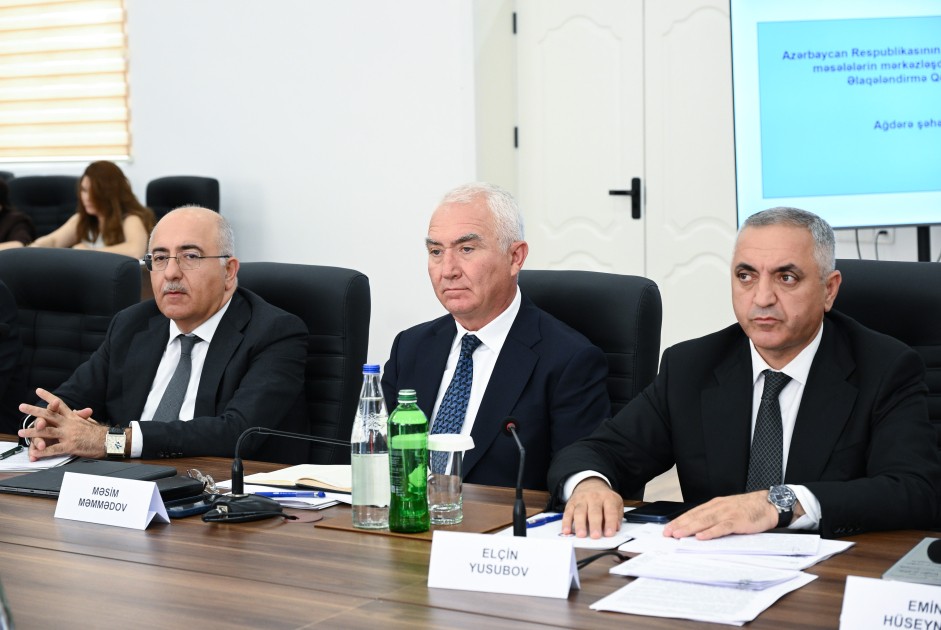 Samir Nuriyev Ağdərədə iclas keçirdi - FOTOLAR