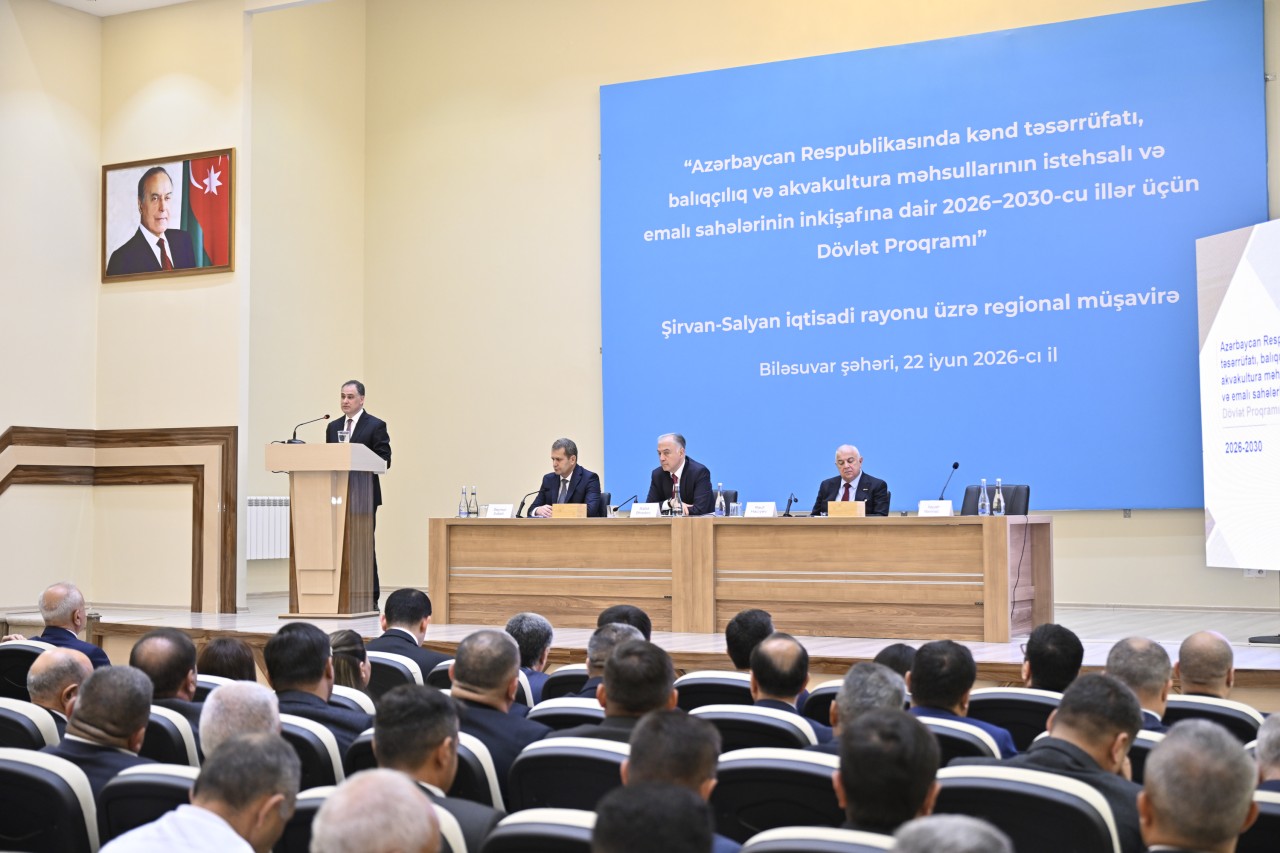 Prezidentin köməkçisi Biləsuvarda regional müşavirə keçirdi - FOTOLAR