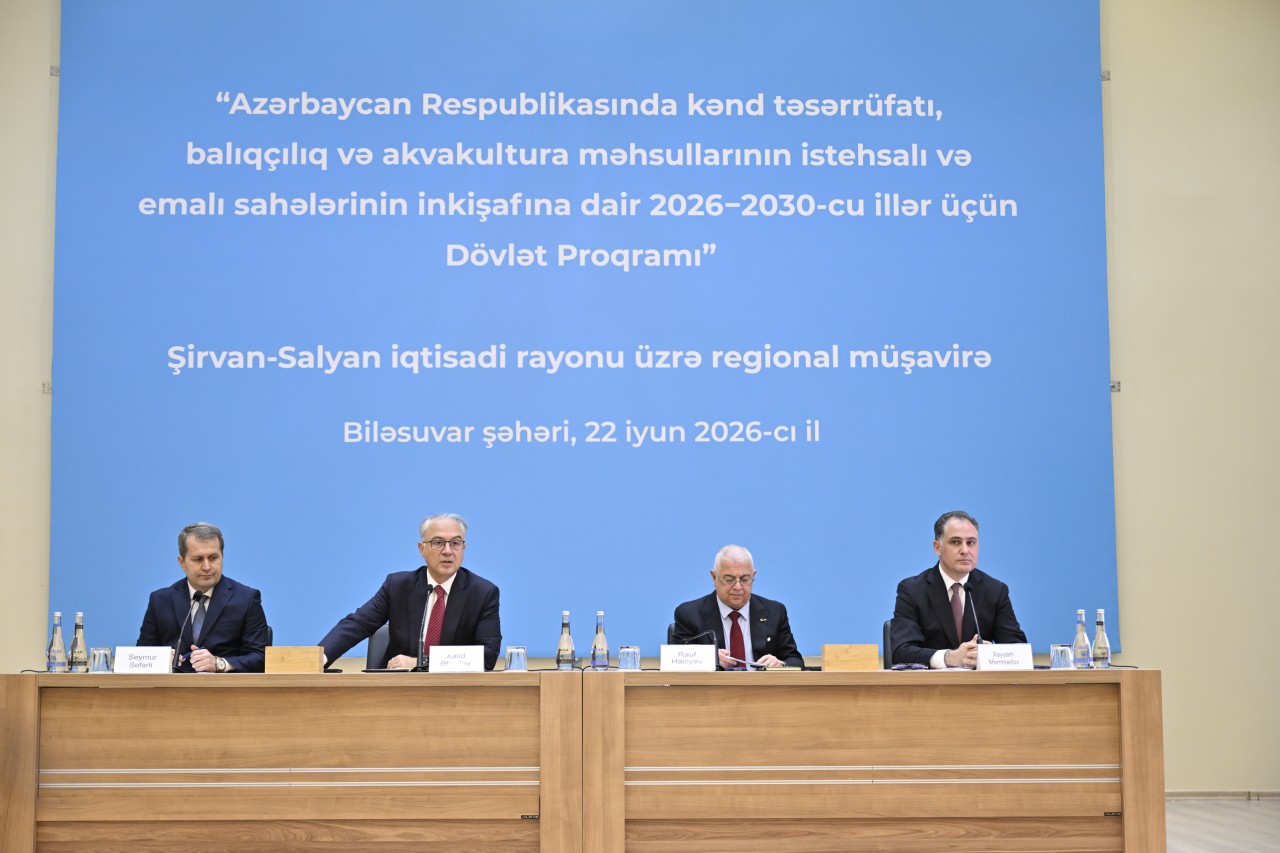 Prezidentin köməkçisi Biləsuvarda regional müşavirə keçirdi - FOTOLAR