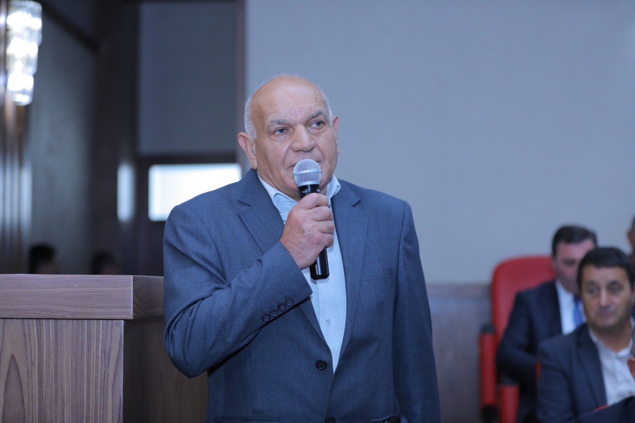 Nazir Məcnun Məmmədov Naxçıvanda regional müşavirədə çıxış edib - FOTOLAR