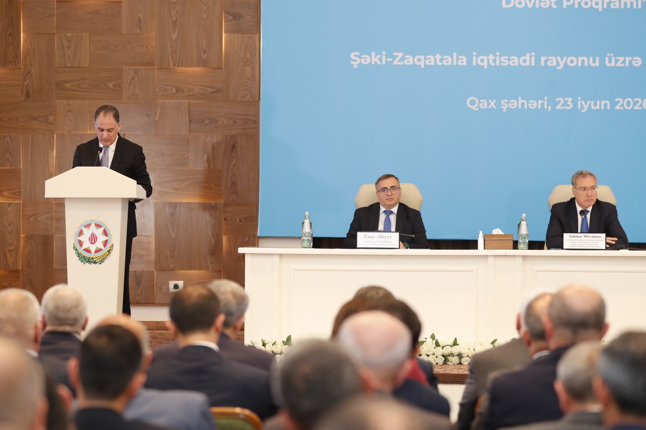 Prezidentin köməkçisi Qaxda regional müşavirə keçirdi - FOTOLAR