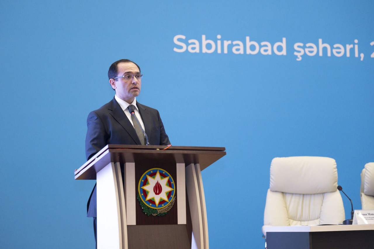 İcra başçısı Vaqif Həsənov pambıqçılığın inkişafına həsr olunmuş regional müşavirədə iştirak edib - FOTOLAR
